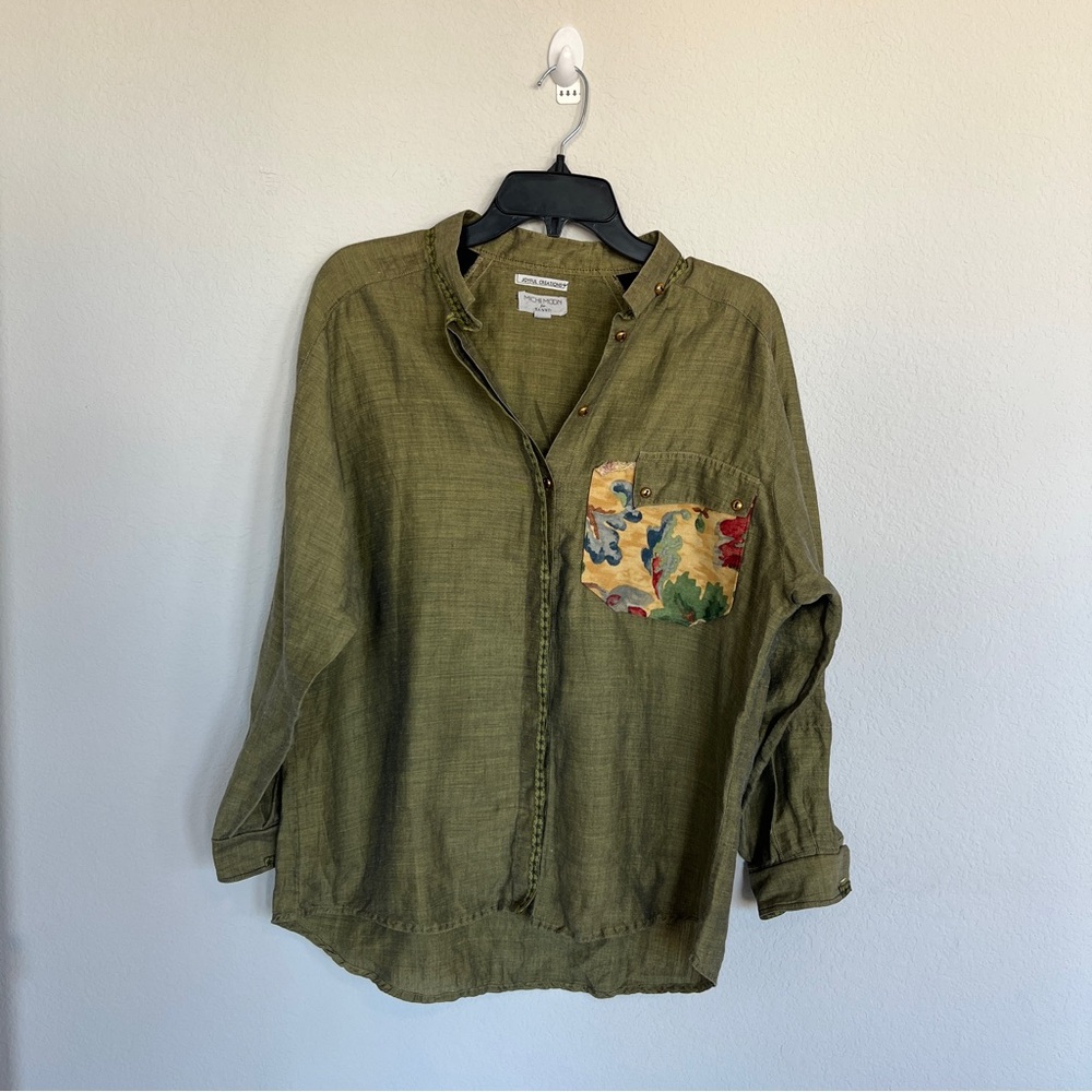 Michii Moon For Sanyo Art to Wear Button Up Blouse Size XL